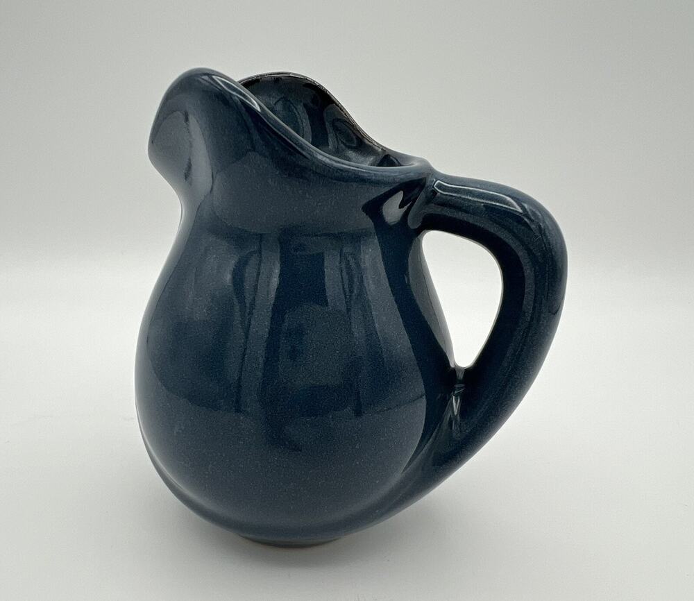 Always Azul Pottery Navy Blue Glazed 8oz Creamer Pitcher 5” Made in Colorado